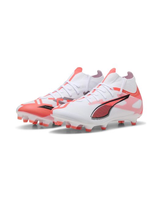PUMA Ultra 5 Match+ Fg/Ag Voetbalschoenen Voor Zwart/Rood/Wit, Maat 35,5 in het Pink