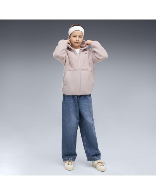 Felpa Essentials Elevated Invernale Dal Taglio Morbido Per Ragazzi, Abbigliamento, Rosa di PUMA in Pink