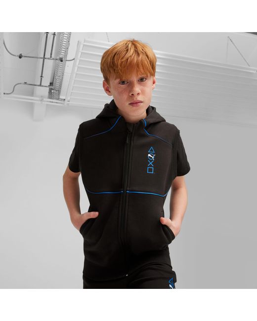 PUMA Black X Playstation Youth Sleeveless Hoodie