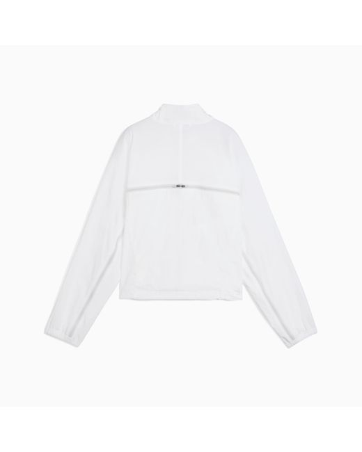 PUMA White Dare To Oversized Full-Zip Woven Jacket