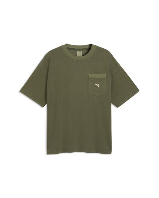 PUMA Green Select Essentials Wash T-Shirt Oversized for men
