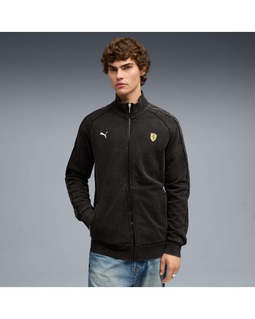 PUMA Black Scuderia Ferrari T7 Motorsport Track Jacket for men