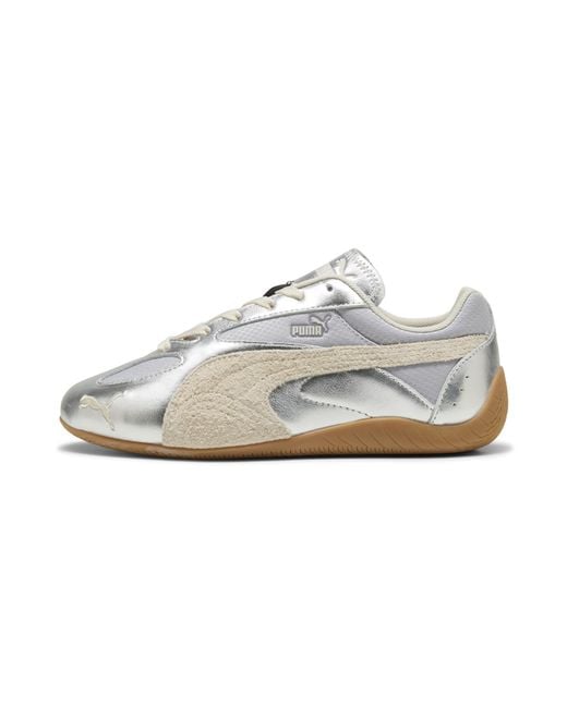 PUMA White Speedcat Lou Metallic Sneakers