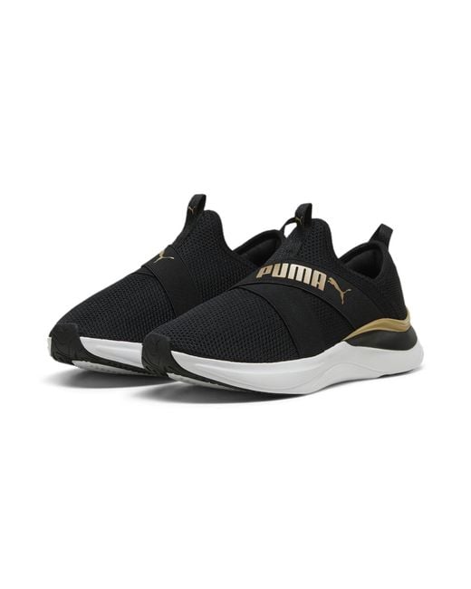 PUMA Black Softride Harmony Slip-On Shoes