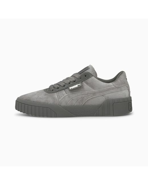 PUMA Gray Cali Velour Sneaker Schuhe