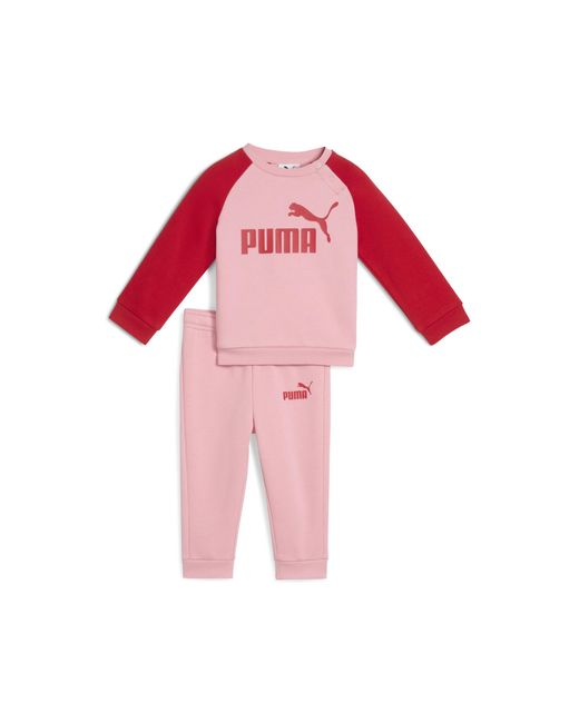 PUMA Pink Minicats Essentials Raglan Crew Set Baby, Kleidung, Fruit