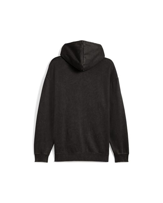 PUMA Essentials Elevated Relaxed Wash Hoodie Herren in Black für Herren