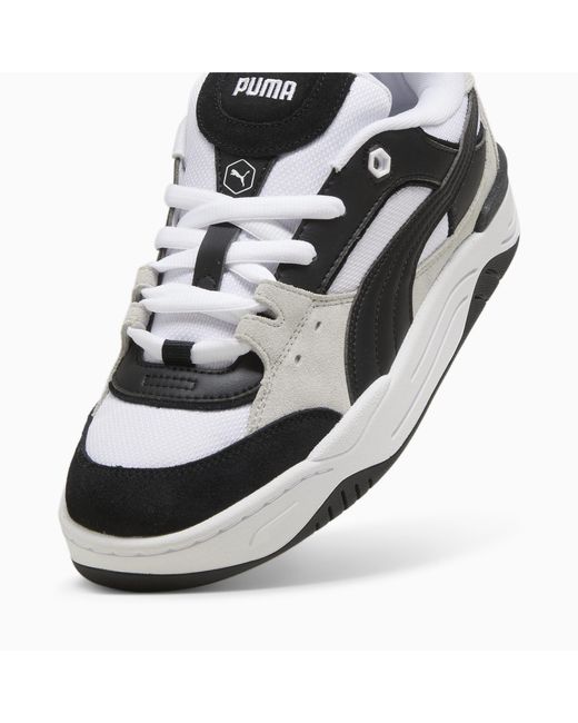 Puma sneakers black white deals