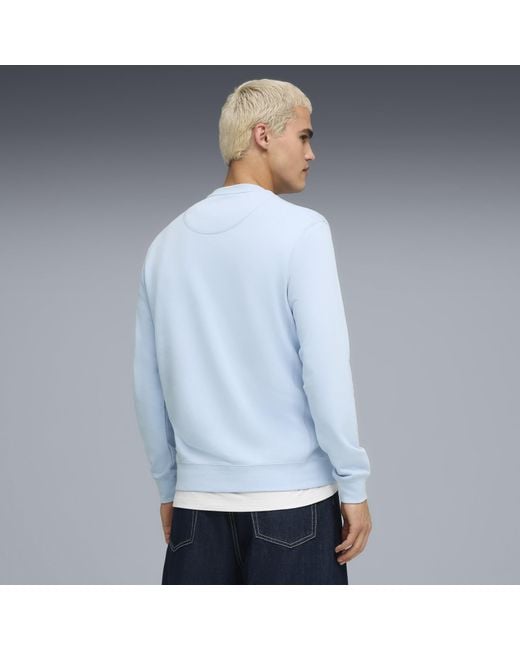 PUMA Gray Wardrobe Essentials Suede Crew for men