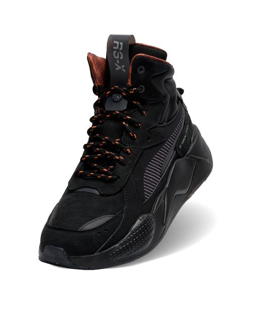 PUMA Black Rs-X Mid Ice Mid-Top Sneakers