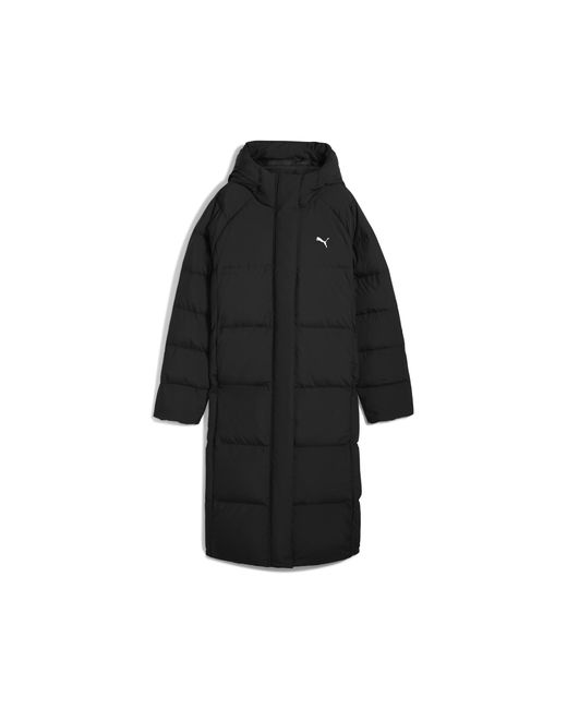PUMA Black Daunen-Puffermantel Mit Kapuze Damen, Kleidung
