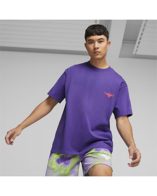 PUMA Melo X Toxic Basketbal-t-shirt in het Purple voor heren