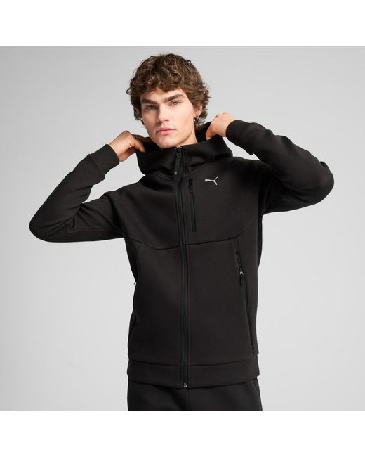 PUMA Black Tech Full-Zip Hoodie for men