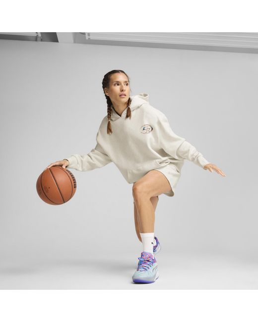 PUMA Stewie 4 Prism Basketbalhoodie Voor Maat in het White