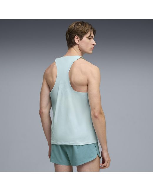 PUMA Blue Lightspeed Ultraweave Graphic Running Singlet for men