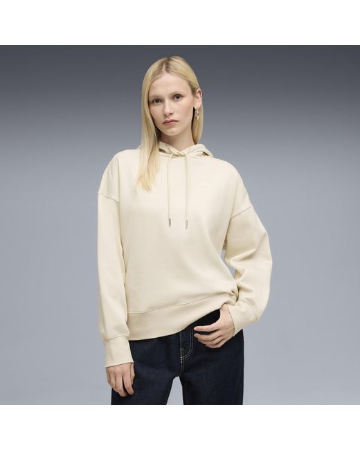 Felpa Oversize Con Cappuccio Her Da Donna, Abbigliamento, Alpine Snow di PUMA in Natural