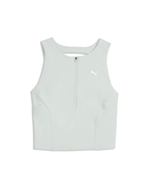 PUMA Blue Lightstride Cropped Running Tank Top