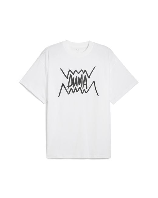 PUMA Jaws Core Basketball-T-Shirt in White für Herren