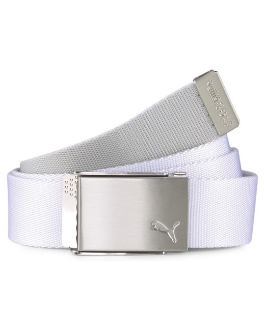 PUMA White Reversible Webbing Golf Belt for men
