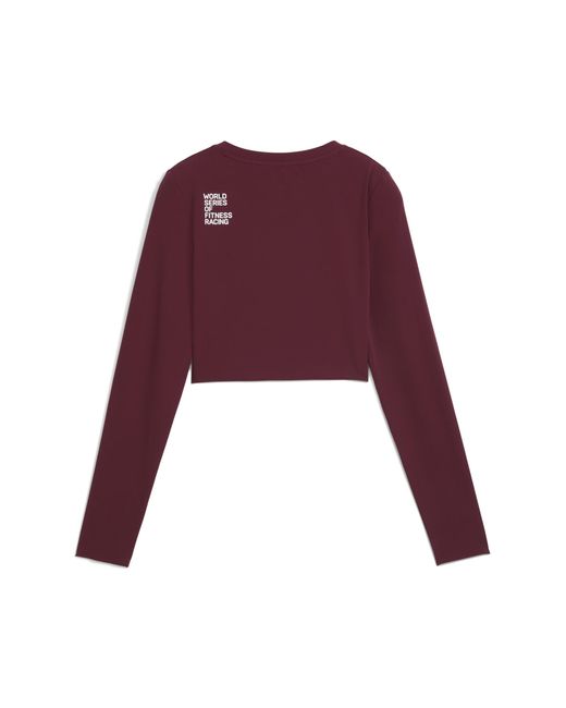 Camiseta Corta De Manga Larga X Hyrox Shapeluxe Para Mujer, Ropa, Ruby Shimmer PUMA de color Red