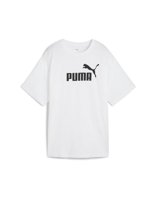PUMA Essentials No. 1 Logo Relaxed T-Shirt Voor Maat in het White
