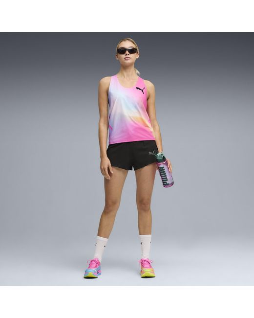 PUMA Purple Lightspeed Ultraweave Graphic Running Singlet