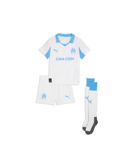 PUMA Blue Olympique De Marseille 25/26 Home Minikit Kids, Kleidung, /Azure