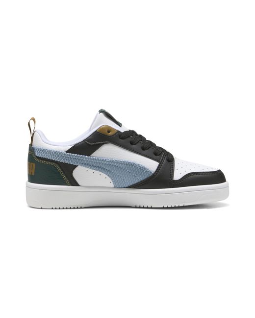 PUMA Blue Rebound V6 Low Run Fun Sneakers Teenager, Schuhe, /Haute Tropic/Grün Terrain