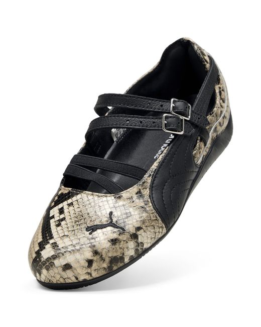 PUMA Black Speedcat Ballet Snake Print Sneakers