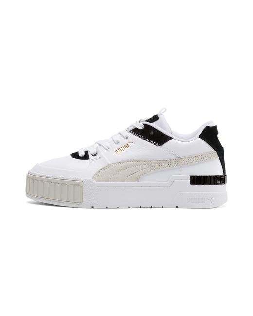 PUMA Cali Sport Mix Sneakers in White- Black (White) - Lyst