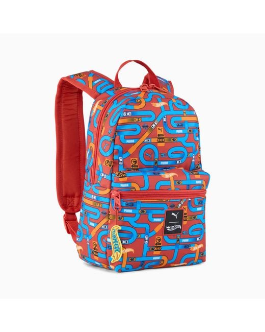 PUMA Blue X Hot Wheels Extra Small Backpack Youth, Fire/Aop