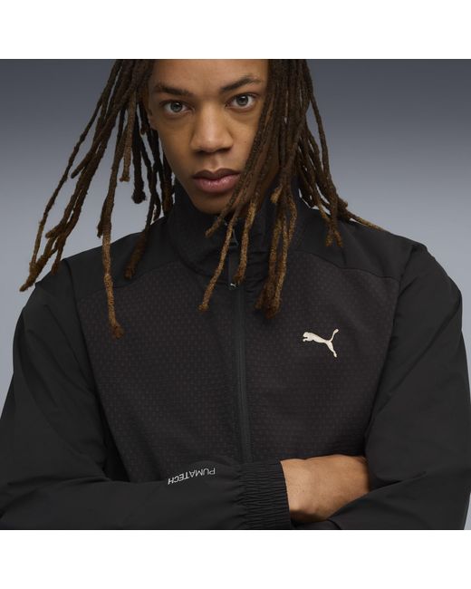 PUMA Black Tech Half-Zip Crew Neck Sweatshirt for men