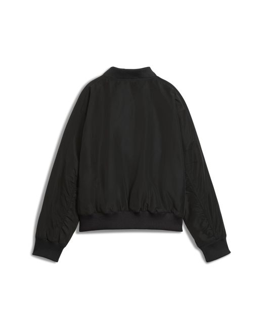 PUMA Black T7 Satin Bomber Jacket