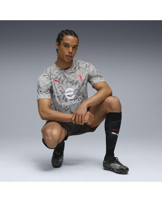 PUMA Gray Ac Milan Pre-Match Jersey for men
