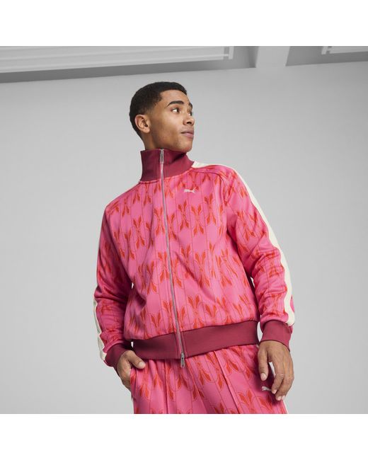 PUMA Pink The Neverworn V T7 Track Jacket for men