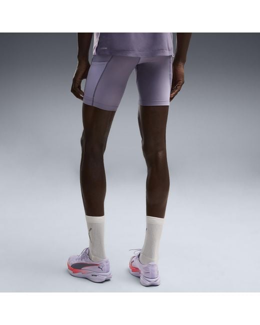 PUMA Blue Lightspeed Printed 8" Running Half Tights for men