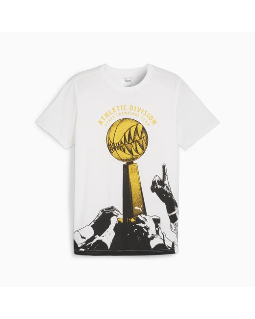 PUMA White The Golden Ticket Basketball T-shirt for men