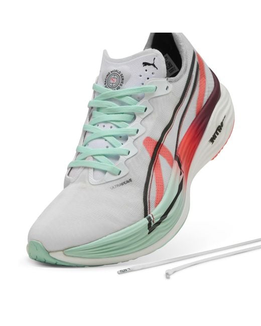 PUMA X Hyrox Deviate Nitroâ¢Elite 3 Hardloopschoenen Voor Rood/Wit, Maat 35,5 in het Green