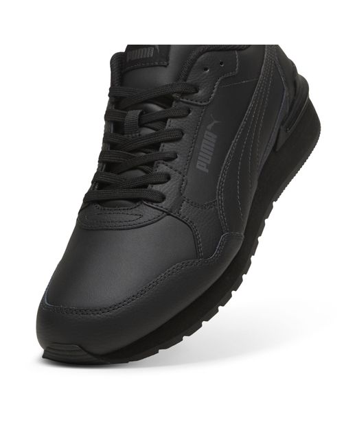 PUMA St Runner V4 Leather Unisex Sneakers in het Black