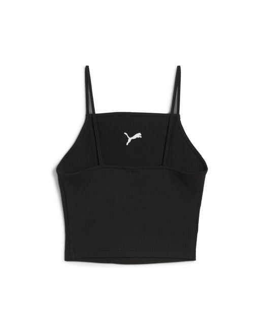 PUMA Black Wardrobe Ess Geripptes Tanktop Damen