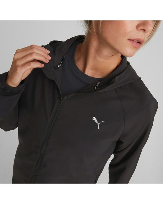 PUMA Black Run Favourite Hood Woven Jacket