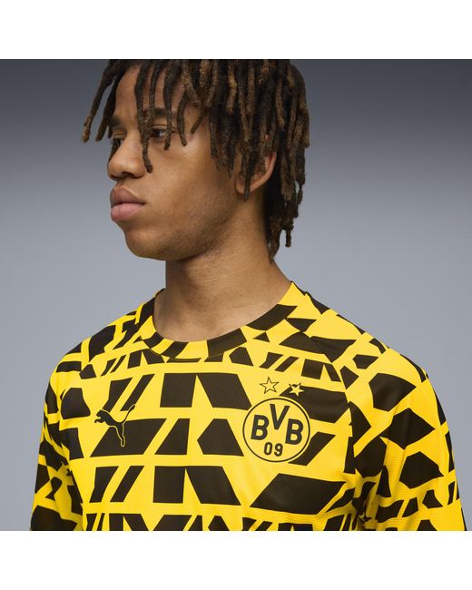 Maglia Pre-Partita Borussia Dortmund Da Uomo, Sport, Faster Giallo/Nero di PUMA in Yellow da Uomo