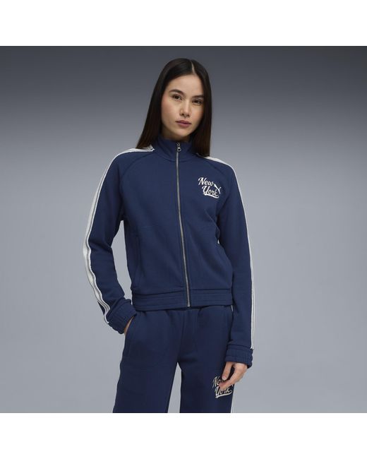 PUMA Women's Blue T7 Nyc Track Jacket