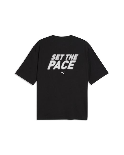 PUMA Black Run Culture Collective Boxy Graphic T-Shirt for men