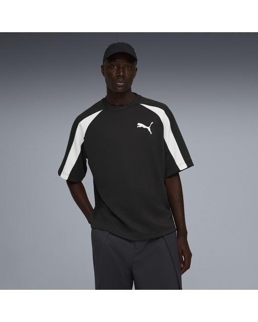 PUMA Black T7 Oversized T-Shirt for men