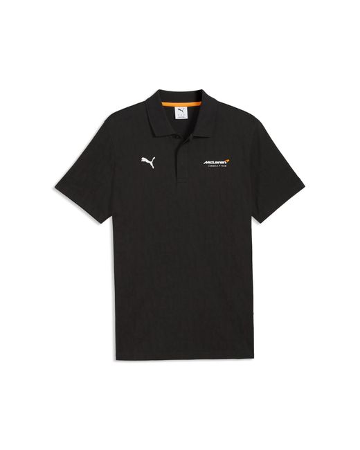 PUMA Black Mclaren Racing Jacquard Polo Shirt for men