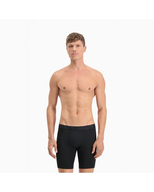 Bóxer Largo Sport De Microfibra Para Hombre (Paquete De 2) Ropa, Negro PUMA de hombre de color Black