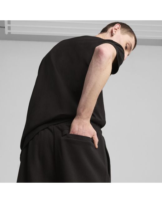 PUMA Black Wardrobe Essentials Relaxed Sweatpants for men