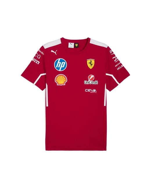 PUMA Red Scuderia Ferrari 2025 Team T-Shirt for men