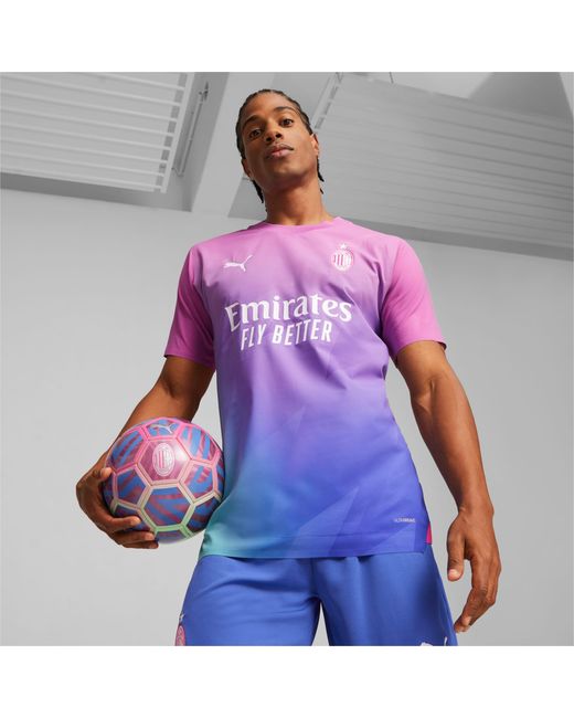 Maglia gara Third AC Milan Authentic 23/24 da di PUMA in Purple da Uomo